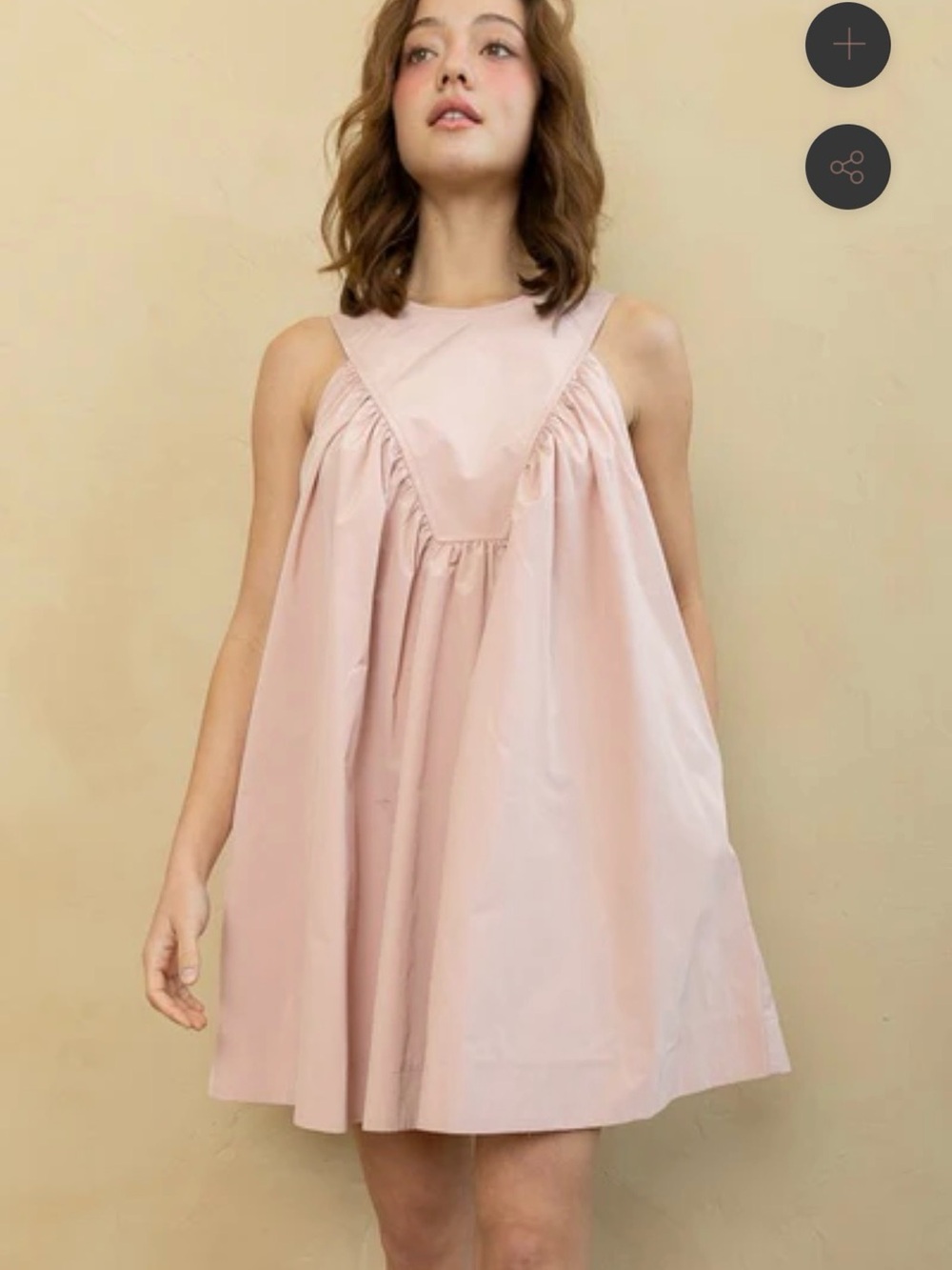 ***NWT Heyson Sleeveless Mini Dress in Soft Blush